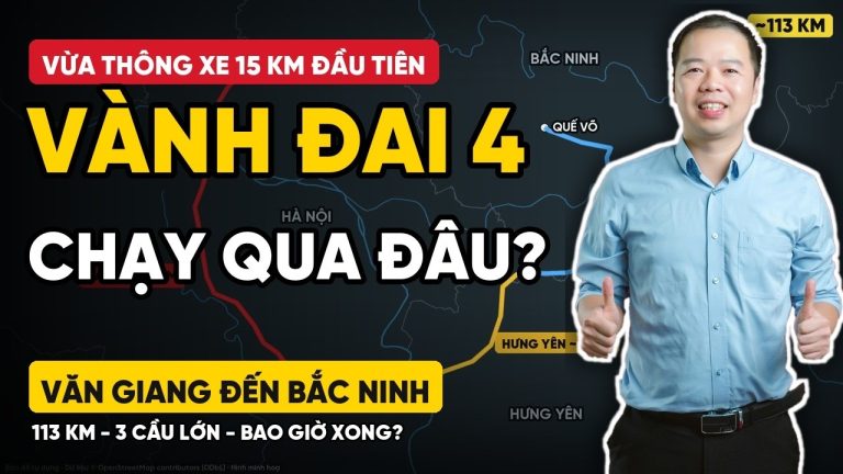 Thumbnail video Dương Thanh Nhâm giải thích tuyến vành đai 4 vùng thủ đô trên bản đồ từ Hưng Yên lên Bắc Ninh